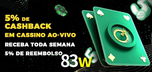 Promoções do cassino ao Vivo 83w